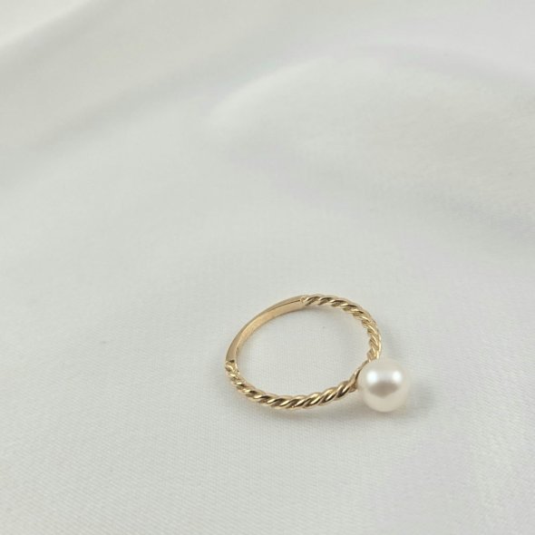 Δαχτυλίδι χρυσό με Μαργαριτάρι - ΚΙΤΡΙΝΟ, ΧΡΥΣΟΣ K14, ΜΑΡΓΑΡΙΤΑΡΙ, WHITE