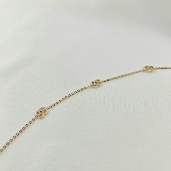 Βραχιόλι αλυσίδα χρυσή Chanel - ΚΙΤΡΙΝΟ, ΧΡΥΣΟΣ K14 - 1