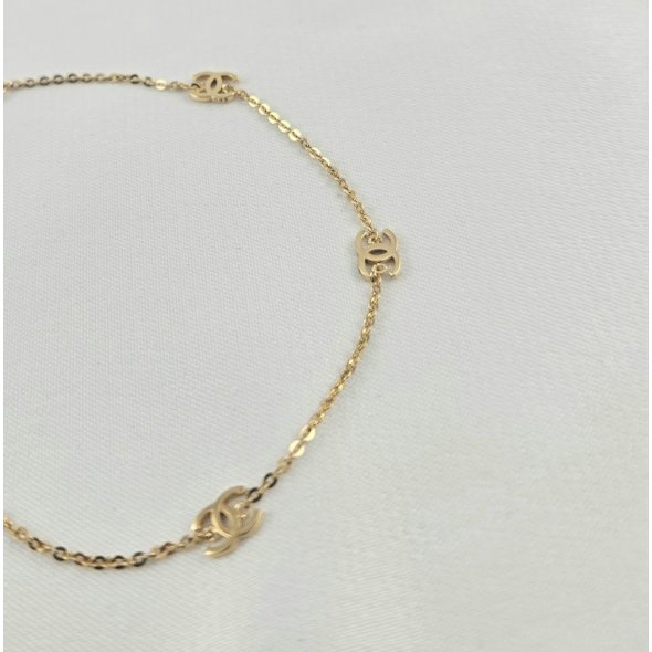 Βραχιόλι αλυσίδα χρυσή Chanel - ΚΙΤΡΙΝΟ, ΧΡΥΣΟΣ K14