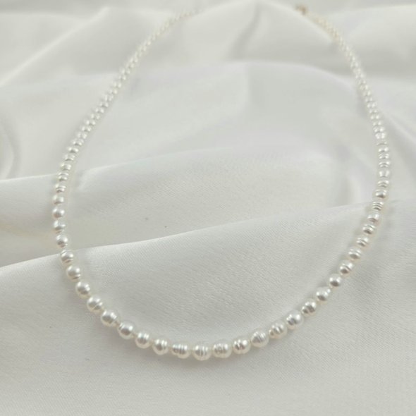 Κολιέ με μαργαριτάρια - ΚΙΤΡΙΝΟ, ΑΣΗΜΙ, ΜΑΡΓΑΡΙΤΑΡΙ, WHITE - 1