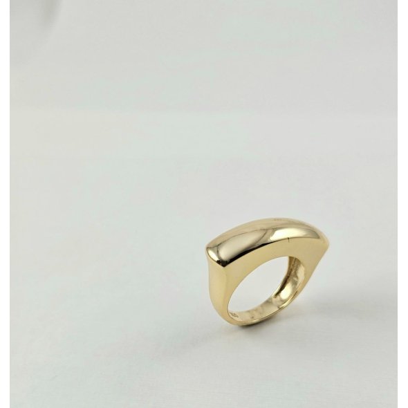 Δαχτυλίδι μινιμαλιστικό - ΚΙΤΡΙΝΟ, ΑΣΗΜΙ