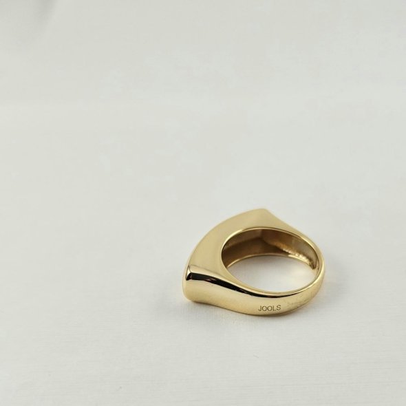 Δαχτυλίδι μινιμαλιστικό - ΚΙΤΡΙΝΟ, ΑΣΗΜΙ - 2
