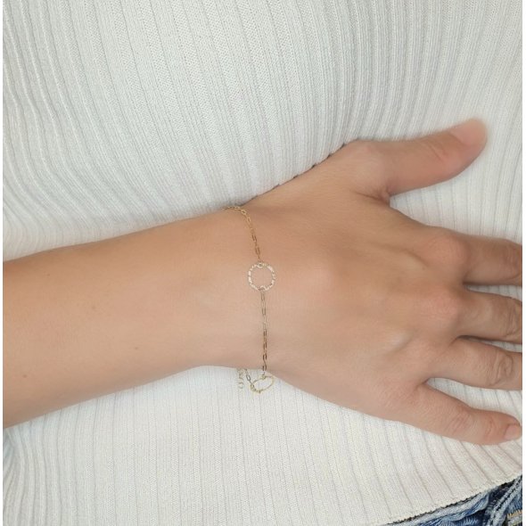 Βραχιόλι αλυσίδα χρυσή - ΚΙΤΡΙΝΟ, ΧΡΥΣΟΣ K14 - 1