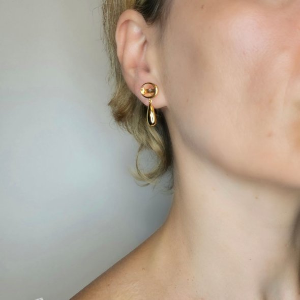 Σκουλαρίκια κρεμαστά με Ζιργκον - ΚΙΤΡΙΝΟ, ΑΣΗΜΙ, ΖΙΡΓΚΟΝ, PINK - 2