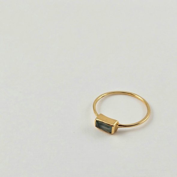 Δαχτυλίδι με Χαλκιδόνιο - ΚΙΤΡΙΝΟ, ΑΣΗΜΙ, ΧΑΛΚΗΔΟΝΙΟΣ, LIGHT BLUE - 1