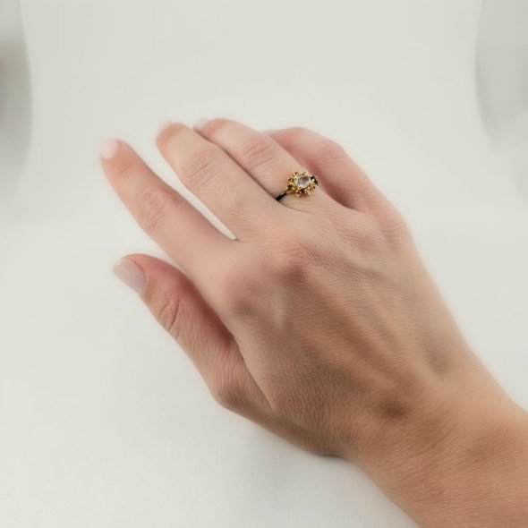 Δαχτυλίδι με Ρουτίλιο & Τουρμανίνη - ΚΙΤΡΙΝΟ, ΑΣΗΜΙ, ΡΟΥΤΙΛΙΟ, WHITE, ΤΟΥΡΜΑΛΙΝΗ, PINK - 2