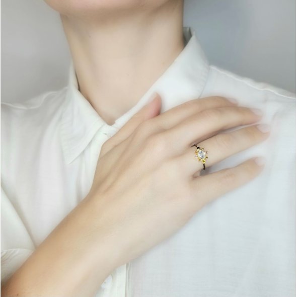 Δαχτυλίδι με Ρουτίλιο & Τουρμανίνη - ΚΙΤΡΙΝΟ, ΑΣΗΜΙ, ΡΟΥΤΙΛΙΟ, WHITE, ΤΟΥΡΜΑΛΙΝΗ, PINK - 2