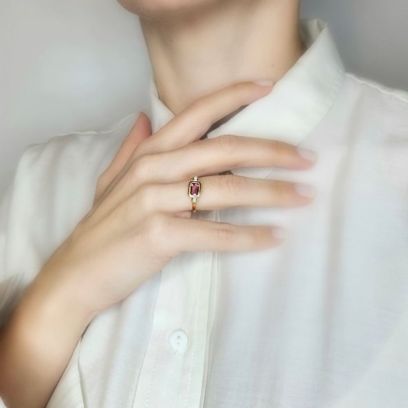 Δαχτυλίδι με Τουρμαλίνη & Περίδοτο - ΚΙΤΡΙΝΟ, ΑΣΗΜΙ, ΤΟΥΡΜΑΛΙΝΗ, PINK, PERIDOT, LIGHT GREEN  - 4