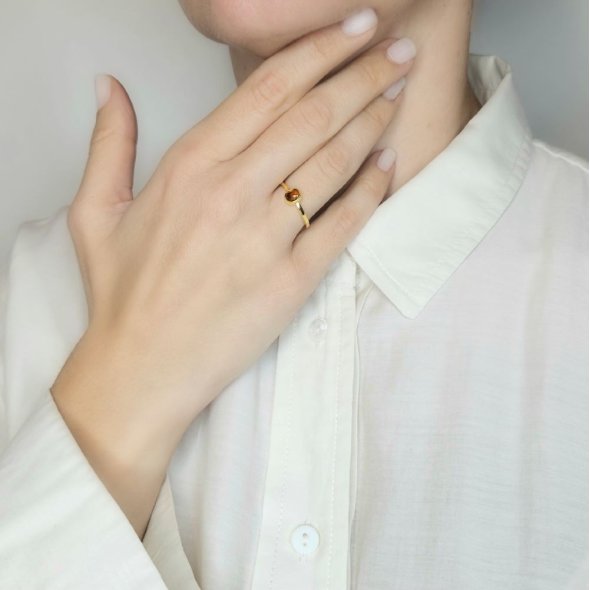 Δαχτυλίδι με Τουρμανίνη - ΚΙΤΡΙΝΟ, ΑΣΗΜΙ, ΤΟΥΡΜΑΛΙΝΗ, PINK - 2