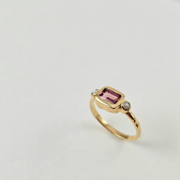 Δαχτυλίδι με Τουρμαλίνη & Περίδοτο - ΚΙΤΡΙΝΟ, ΑΣΗΜΙ, ΤΟΥΡΜΑΛΙΝΗ, PINK, PERIDOT, LIGHT GREEN 