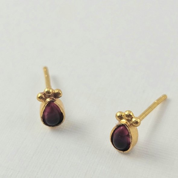 Σκουλαρίκια κολλητά με Τουρμαλίνη - ΚΙΤΡΙΝΟ, ΑΣΗΜΙ, ΤΟΥΡΜΑΛΙΝΗ, PINK