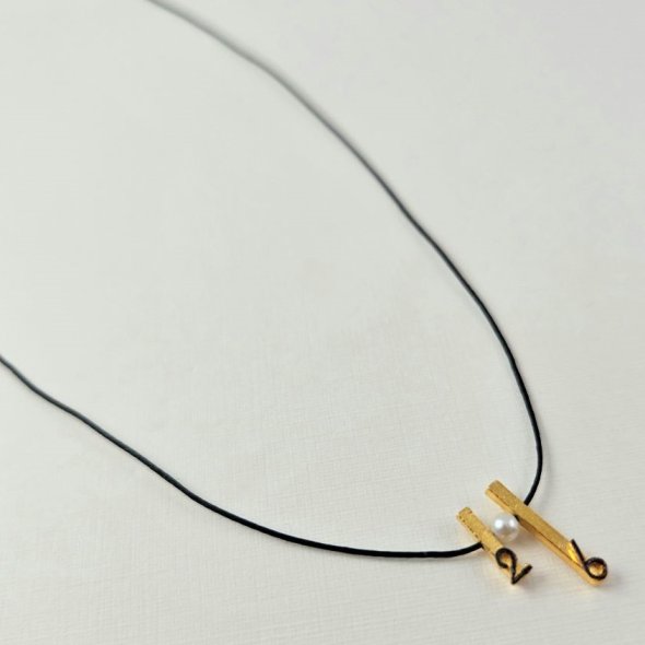 Κολιέ γούρι 2026 με Μαργαριτάρι - ΚΙΤΡΙΝΟ, ΑΣΗΜΙ, ΜΑΡΓΑΡΙΤΑΡΙ, WHITE