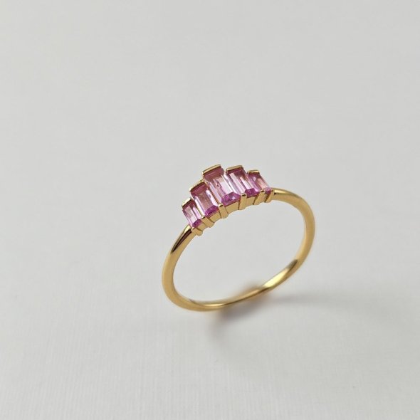 Δαχτυλίδι με Κορούμβιο - ΚΙΤΡΙΝΟ, ΑΣΗΜΙ - 1