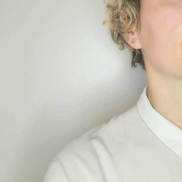 Σκουλαρίκια κολλητά με Τουρμαλίνη - ΚΙΤΡΙΝΟ, ΑΣΗΜΙ, ΤΟΥΡΜΑΛΙΝΗ, PINK - 2