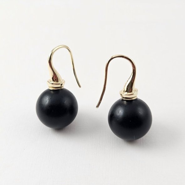 Σκουλαρίκια κρεμαστά με μαύρο Όνυχα - ΚΙΤΡΙΝΟ, ΑΣΗΜΙ, ΟΝΥΧΑΣ, BLACK