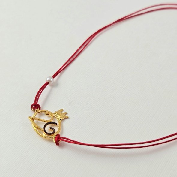 Βραχιόλι γούρι 2026 με Μαργαριτάρι - ΚΙΤΡΙΝΟ-ΜΑΥΡΟ, ΑΣΗΜΙ, ΜΑΡΓΑΡΙΤΑΡΙ, WHITE - 2