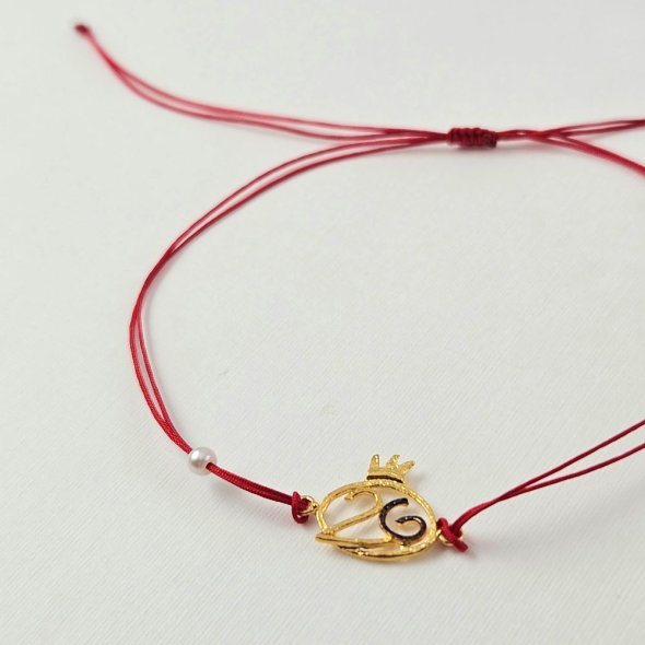 Βραχιόλι γούρι 2026 με Μαργαριτάρι - ΚΙΤΡΙΝΟ-ΜΑΥΡΟ, ΑΣΗΜΙ, ΜΑΡΓΑΡΙΤΑΡΙ, WHITE