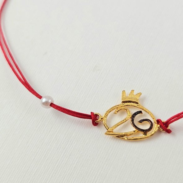 Βραχιόλι γούρι 2026 με Μαργαριτάρι - ΚΙΤΡΙΝΟ-ΜΑΥΡΟ, ΑΣΗΜΙ, ΜΑΡΓΑΡΙΤΑΡΙ, WHITE - 1