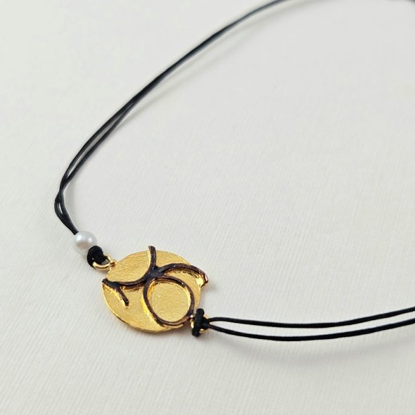 Βραχιόλι γούρι 2026 με Μαργαριτάρι - ΚΙΤΡΙΝΟ-ΜΑΥΡΟ, ΑΣΗΜΙ, ΜΑΡΓΑΡΙΤΑΡΙ, WHITE - 1