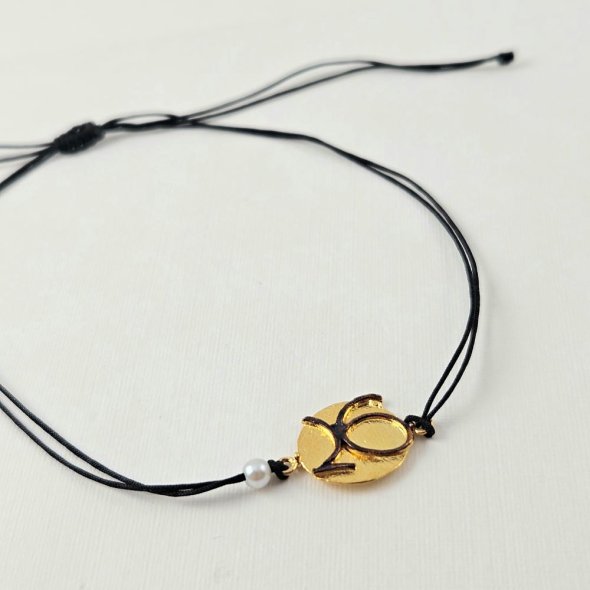 Βραχιόλι γούρι 2026 με Μαργαριτάρι - ΚΙΤΡΙΝΟ-ΜΑΥΡΟ, ΑΣΗΜΙ, ΜΑΡΓΑΡΙΤΑΡΙ, WHITE - 2