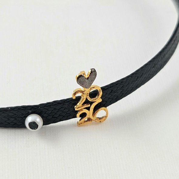 Βραχιόλι γούρι 2026 με Μαργαριτάρι - ΚΙΤΡΙΝΟ, ΑΣΗΜΙ, ΜΑΡΓΑΡΙΤΑΡΙ, WHITE - 2