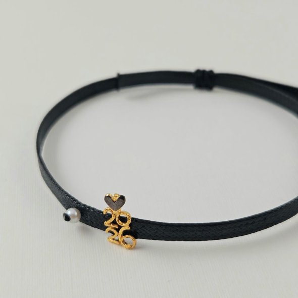 Βραχιόλι γούρι 2026 με Μαργαριτάρι - ΚΙΤΡΙΝΟ, ΑΣΗΜΙ, ΜΑΡΓΑΡΙΤΑΡΙ, WHITE - 1