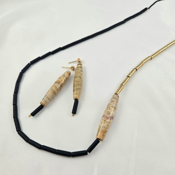 Κολιέ μακρύ με Αιματίτη - ΜΑΥΡΟ, ΑΣΗΜΙ, ΑΙΜΑΤΙΤΗΣ, BLACK - 2