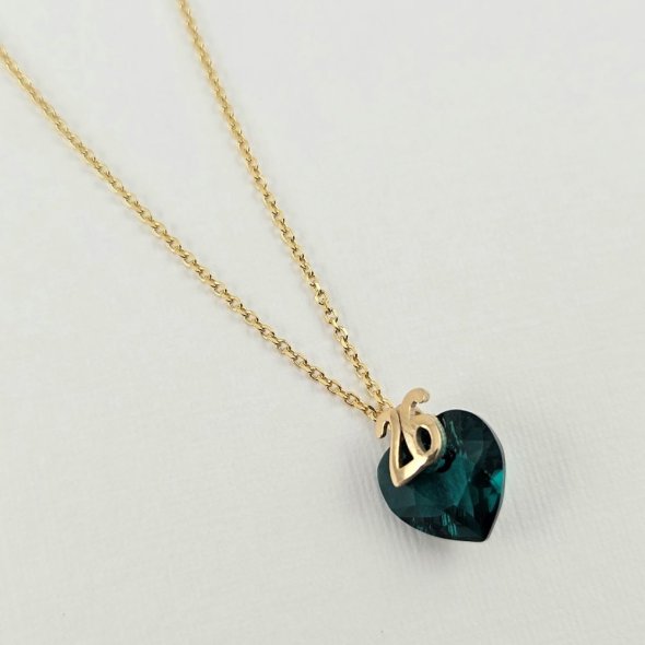 Κολιέ γούρι 2026 με Ζιργκόν - ΚΙΤΡΙΝΟ, ΑΣΗΜΙ, ΖΙΡΓΚΟΝ, ΒΕΡΑΜΑΝ - 2