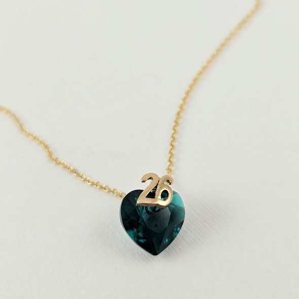 Κολιέ γούρι 2026 με Ζιργκόν - ΚΙΤΡΙΝΟ, ΑΣΗΜΙ, ΖΙΡΓΚΟΝ, ΒΕΡΑΜΑΝ - 3