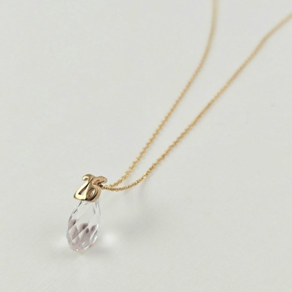 Κολιέ γούρι 2026 με διάφανο Ζιργκόν - ΚΙΤΡΙΝΟ, ΑΣΗΜΙ, ΖΙΡΓΚΟΝ