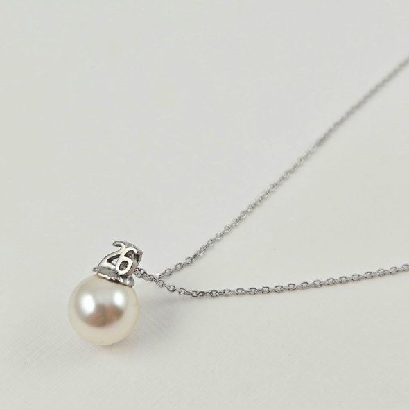 Κολιέ γούρι 2026 με Μαργαριτάρι - ΛΕΥΚΟ, ΑΣΗΜΙ, ΜΑΡΓΑΡΙΤΑΡΙ, WHITE