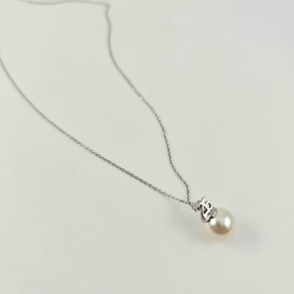 Κολιέ γούρι 2026 με Μαργαριτάρι - ΛΕΥΚΟ, ΑΣΗΜΙ, ΜΑΡΓΑΡΙΤΑΡΙ, WHITE - 2