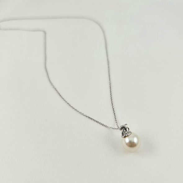 Κολιέ γούρι 2026 με Μαργαριτάρι - ΛΕΥΚΟ, ΑΣΗΜΙ, ΜΑΡΓΑΡΙΤΑΡΙ, WHITE - 1