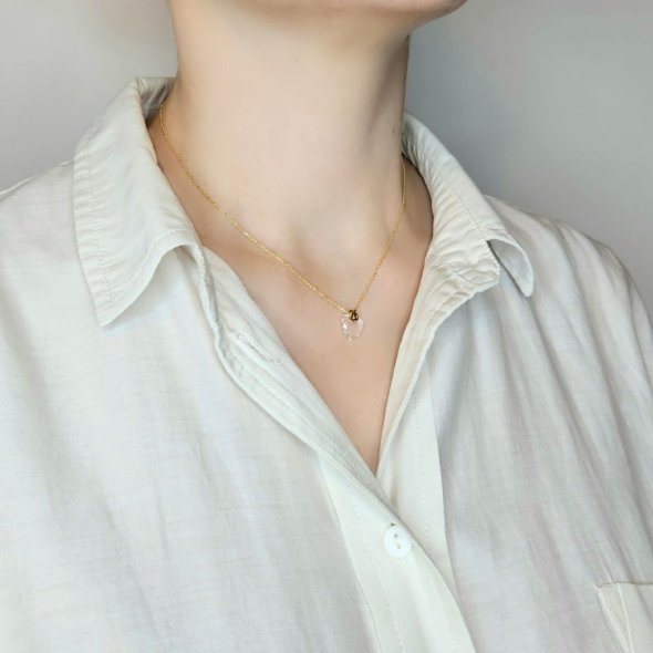 Κολιέ γούρι 2026 με διάφανο Ζιργκόν - ΚΙΤΡΙΝΟ, ΑΣΗΜΙ, ΖΙΡΓΚΟΝ - 2