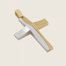 Σταυρός δίχρωμος - ΚΙΤΡΙΝΟ ΛΕΥΚΟ, K14