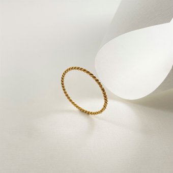 Δαχτυλίδι βεράκι - ΚΙΤΡΙΝΟ, ΧΡΥΣΟΣ K9, ΓΥΑΛΙΣΤΕΡΟ, 50