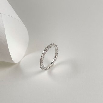 Δαχτυλίδι βερά με ζιργκόν - ΛΕΥΚΟ, ΧΡΥΣΟΣ K9, ΖΙΡΓΚΟΝ, WHITE, 51