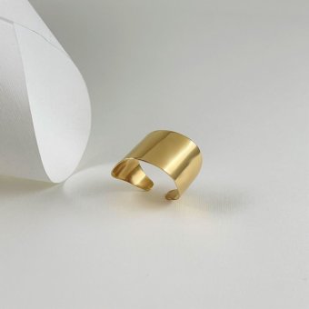 Δαχτυλίδι φαρδύ χρυσό - ΚΙΤΡΙΝΟ, ΧΡΥΣΟΣ K14, ADJUSTABLE