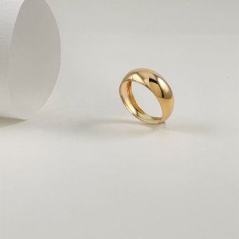 Δαχτυλίδι βερίτσα - ΚΙΤΡΙΝΟ, ΧΡΥΣΟΣ K14, 53