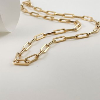 Κολιέ αλυσίδα  - ΚΙΤΡΙΝΟ, ΧΡΥΣΟΣ K14