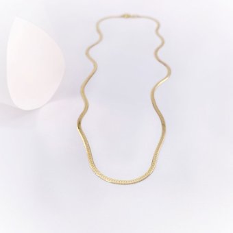 Κολιέ snake - ΚΙΤΡΙΝΟ, ΑΣΗΜΙ, ΓΥΑΛΙΣΤΕΡΟ, 40cm