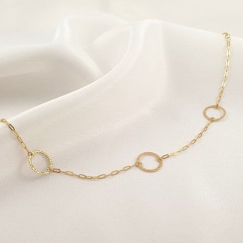 Βραχιόλι αλυσίδα χρυσή - ΚΙΤΡΙΝΟ, ΧΡΥΣΟΣ K14