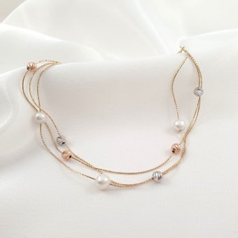 Βραχιόλι χρυσό με Μαργαριτάρια - ΚΙΤΡΙΝΟ, ΧΡΥΣΟΣ K14, ΜΑΡΓΑΡΙΤΑΡΙ, WHITE