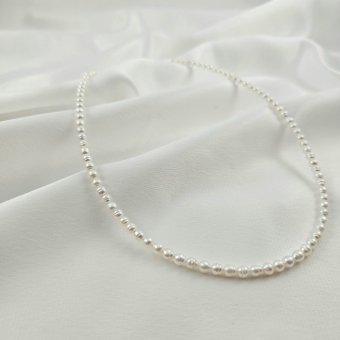 Κολιέ με μαργαριτάρια - ΚΙΤΡΙΝΟ, ΑΣΗΜΙ, ΜΑΡΓΑΡΙΤΑΡΙ, WHITE