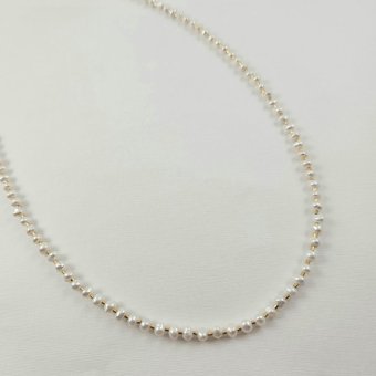 Κολιέ με Μαργαριτάρια - ΚΙΤΡΙΝΟ, ΑΣΗΜΙ, ΜΑΡΓΑΡΙΤΑΡΙ, WHITE