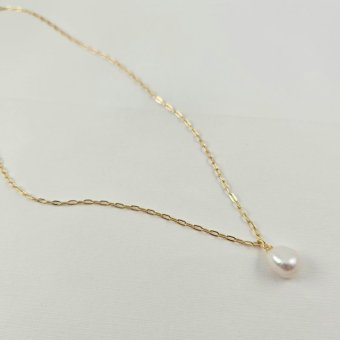 Κολιέ αλυσίδα με μπαρόκ Μαργαριτάρι - ΚΙΤΡΙΝΟ, ΑΣΗΜΙ, ΜΑΡΓΑΡΙΤΑΡΙ, WHITE