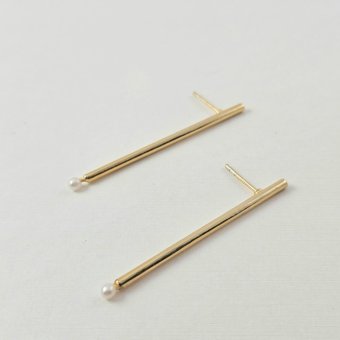 Σκουλαρίκια κρεμαστά με Μαργαριτάρια - ΚΙΤΡΙΝΟ, ΑΣΗΜΙ, ΜΑΡΓΑΡΙΤΑΡΙ, WHITE