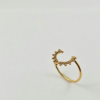 Δαχτυλίδι boho - ΚΙΤΡΙΝΟ, ΑΣΗΜΙ