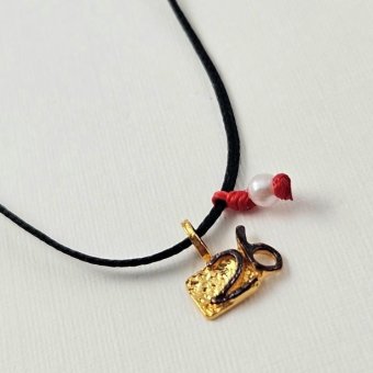 Κολιέ γούρι 2026 με Μαργαριτάρι - ΚΙΤΡΙΝΟ, ΑΣΗΜΙ, ΜΑΡΓΑΡΙΤΑΡΙ, WHITE