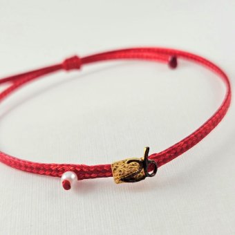 Βραχιόλι γούρι 2026 με ΜΑργαριτάρι - ΚΙΤΡΙΝΟ, ΑΣΗΜΙ, ΜΑΡΓΑΡΙΤΑΡΙ, WHITE